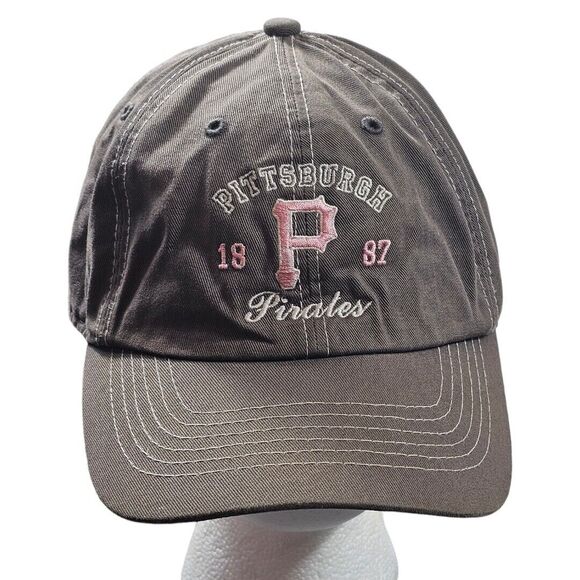 Fan Favorite Accessories - MLB Pittsburgh Pirates Hat FanFavorite Womens Adjustable Cap GrayBlack Pink Trim